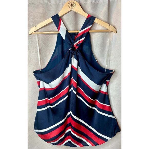 Chaps Blue and Red Sleeveless Halter Top Size Large - Picture 1 of 3